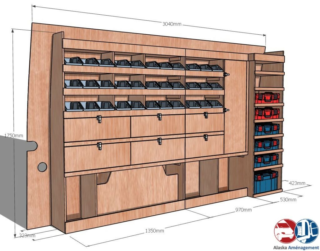 Crafter II L3H3 KRMG003 cotes - Aménagement Utilitaire Île-de-France & Livraison
