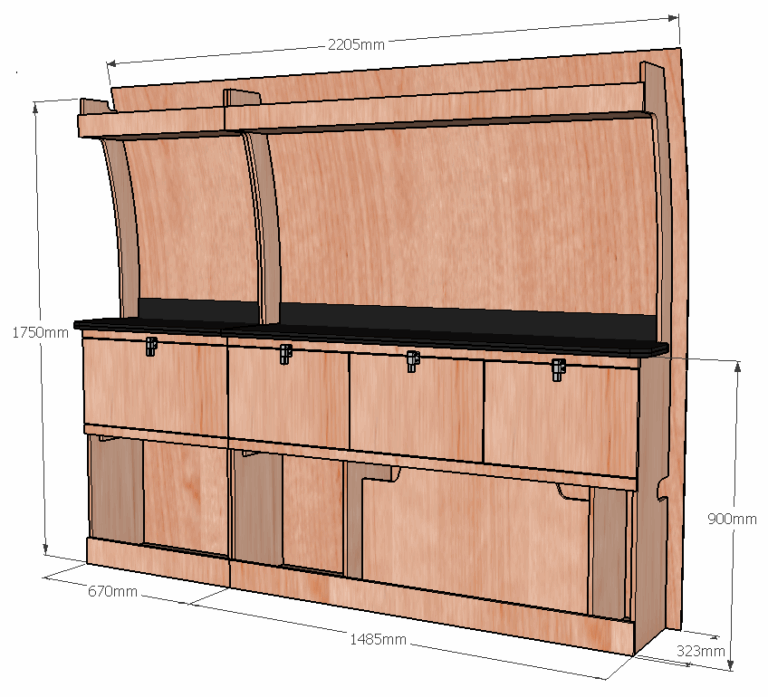 Etabli latéral Droite ETAD105-N - vue 3