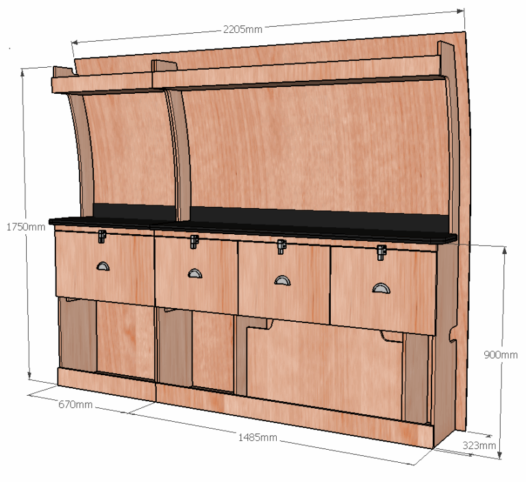 Etabli latéral Droite ETAD107-N - vue 3
