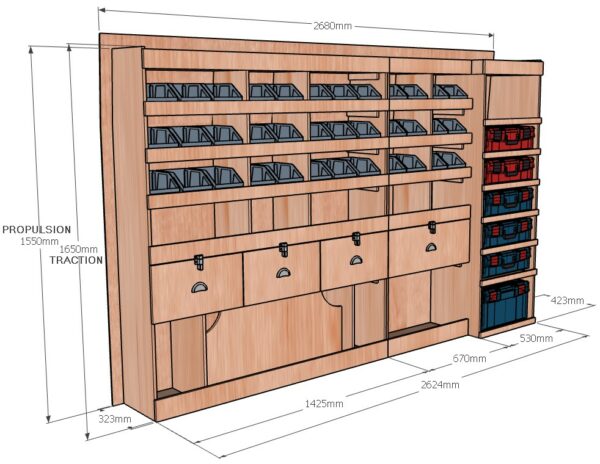 Transit 2T L2H2 – KRMG004 COTES - Aménagement Utilitaire Île-de-France & Livraison