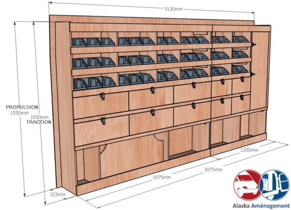 Transit 2T L3H2 – KRG003 COTES - Aménagement Utilitaire Île-de-France & Livraison