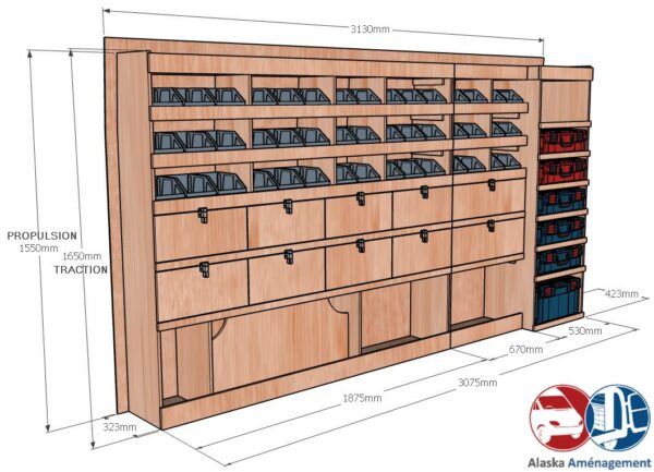 Transit 2T L3H2 – KRMG002 COTES - Aménagement Utilitaire Île-de-France & Livraison