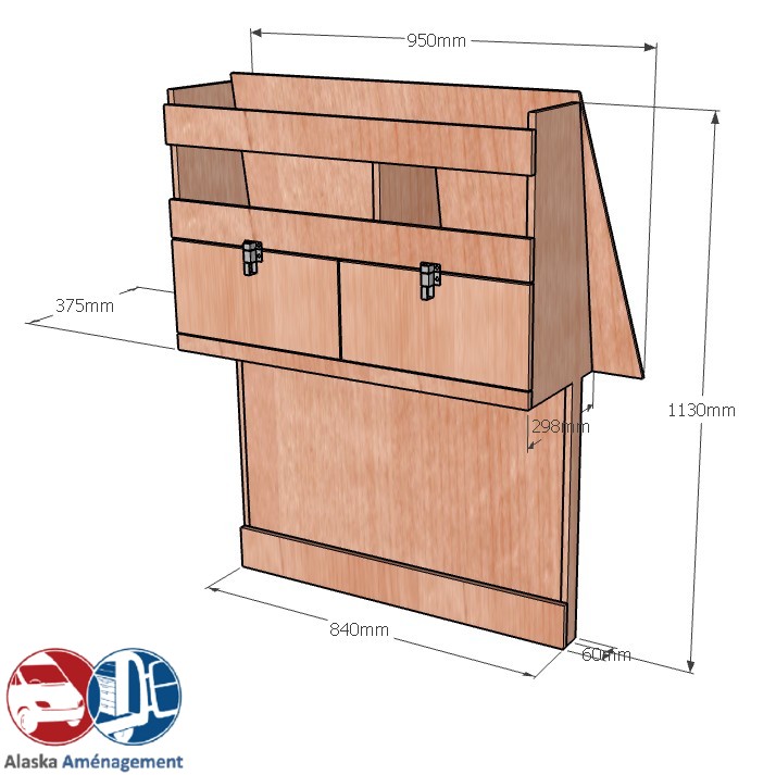Meuble latéral Droite KRD-DC102-N - vue 3