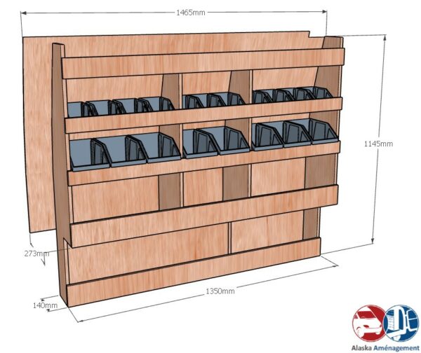 CADDY IV L1 APL KRG DC001 COTES - Aménagement Utilitaire Île-de-France & Livraison