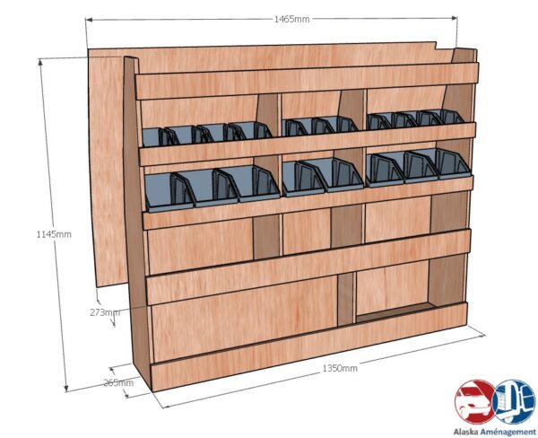 CADDY IV L1 APL KRG001 COTES - Aménagement Utilitaire Île-de-France & Livraison