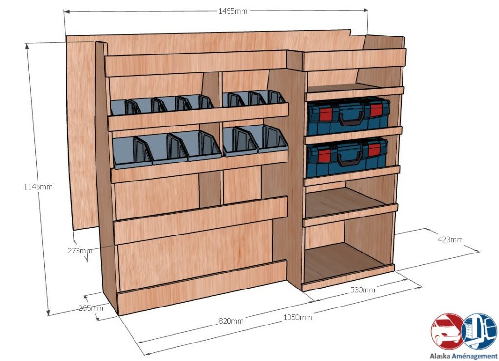 CADDY IV L1 APL KRMG001 COTES - Aménagement Utilitaire Île-de-France & Livraison