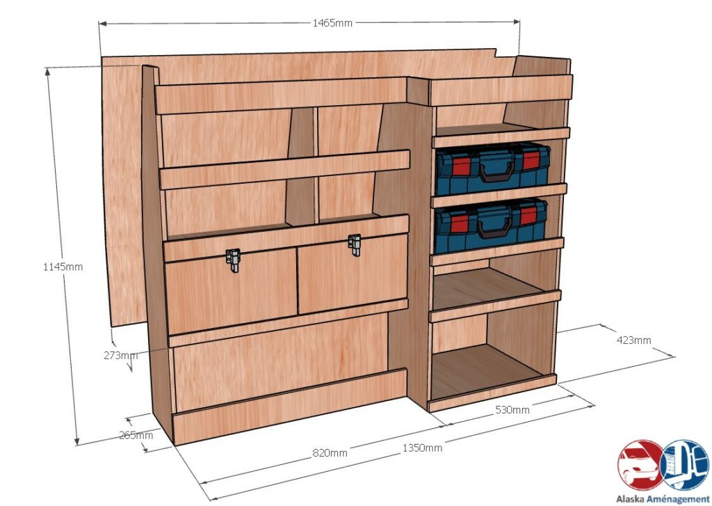 CADDY IV L1 APL KRMG002 COTES - Aménagement Utilitaire Île-de-France & Livraison