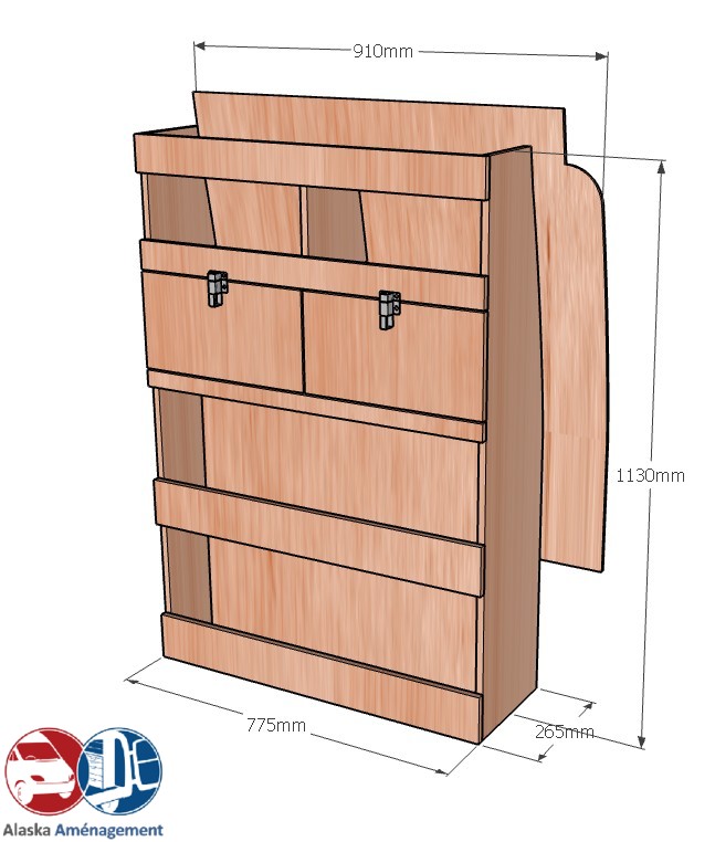 Meuble latéral Droite KRD102-N - vue 3