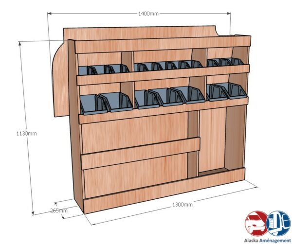 Caddy V L1 APL KRG001 N COTES - Aménagement Utilitaire Île-de-France & Livraison
