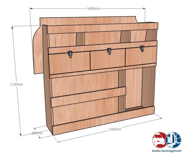 Caddy V L1 APL KRG002 N COTES - Aménagement Utilitaire Île-de-France & Livraison