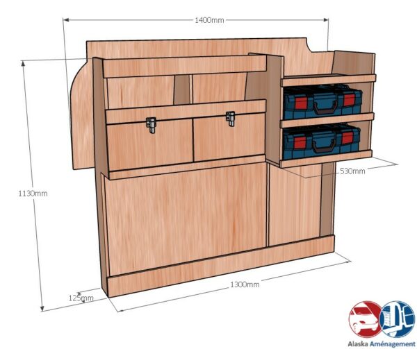 Caddy V L1 APL KRMG DC002 N COTES - Aménagement Utilitaire Île-de-France & Livraison
