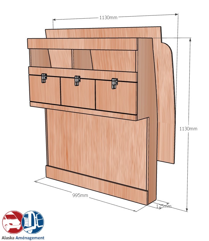 Meuble latéral Droite KRD-DC102-N - vue 3