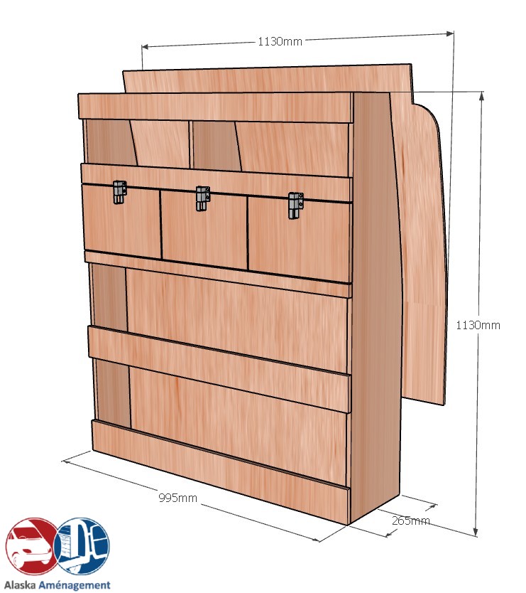Meuble latéral Droite KRD102-N - vue 3