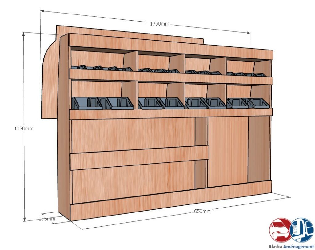Caddy V L2 APL KRG001 N COTES - Aménagement Utilitaire Île-de-France & Livraison