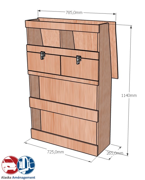 Meuble latéral Droite KRD102-N - vue 3