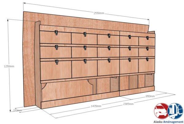 Custom I L2H1 KRG004 COTES - Aménagement Utilitaire Île-de-France & Livraison