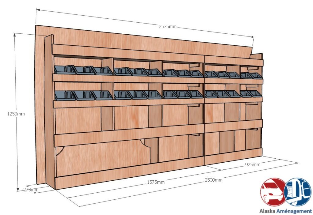 Custom II L2H1 KRG001 COTES - Aménagement Utilitaire Île-de-France & Livraison