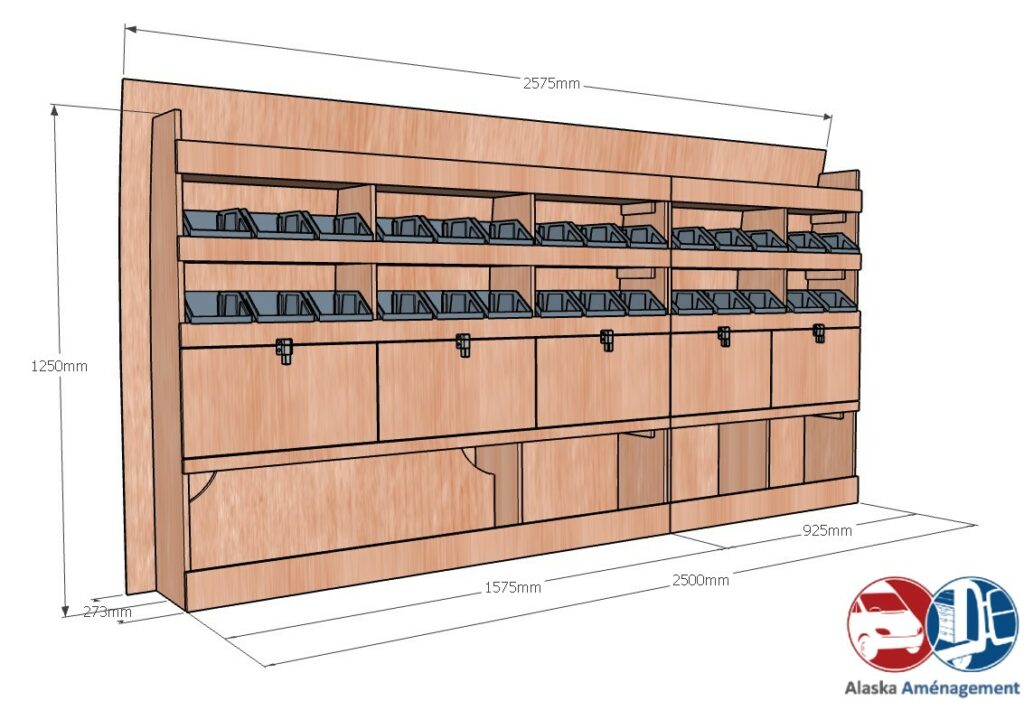 Custom II L2H1 KRG002 COTES - Aménagement Utilitaire Île-de-France & Livraison