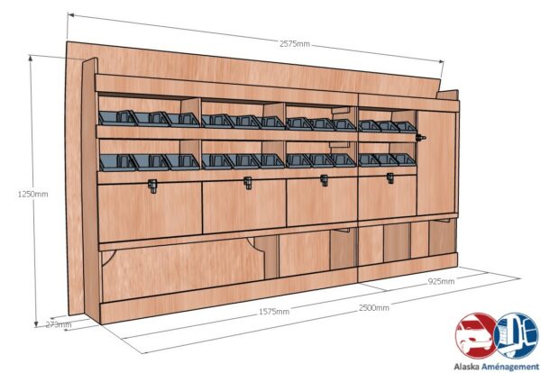 Custom II L2H1 KRG003 COTES - Aménagement Utilitaire Île-de-France & Livraison