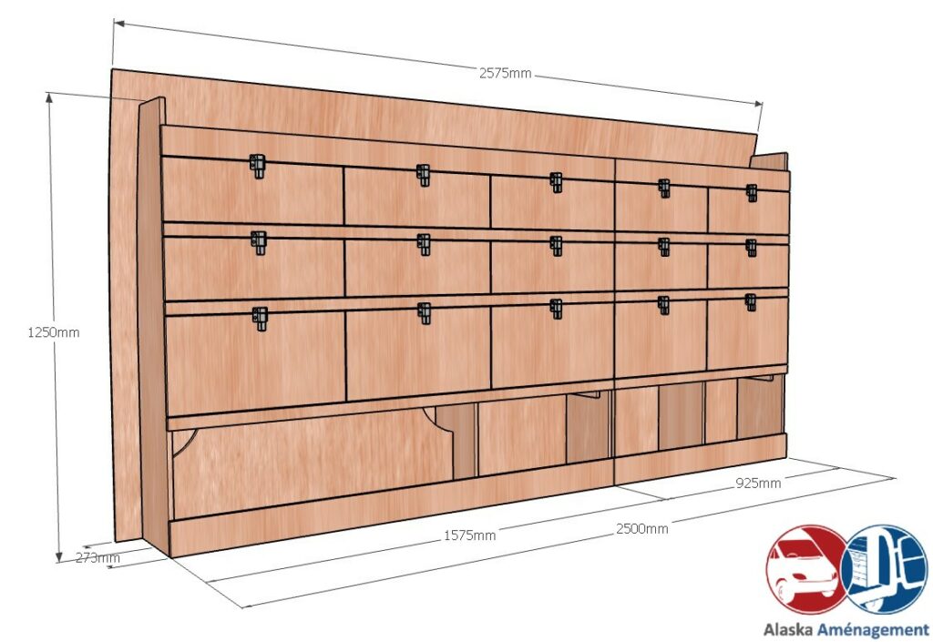 Custom II L2H1 KRG004 COTES - Aménagement Utilitaire Île-de-France & Livraison