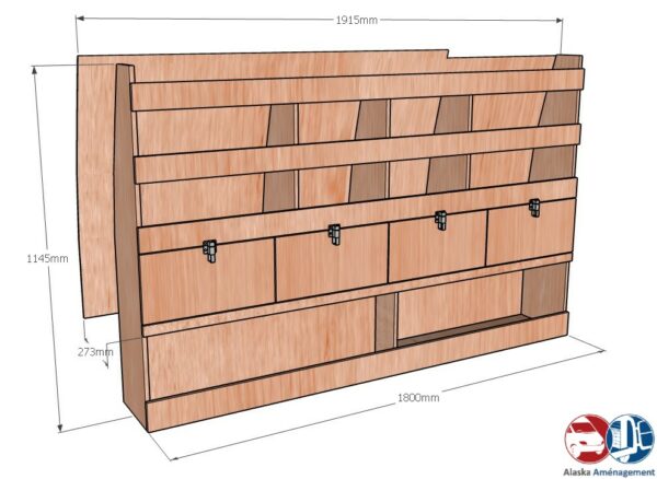 CADDY IV L2 APL KRG002 COTES - Aménagement Utilitaire Île-de-France & Livraison