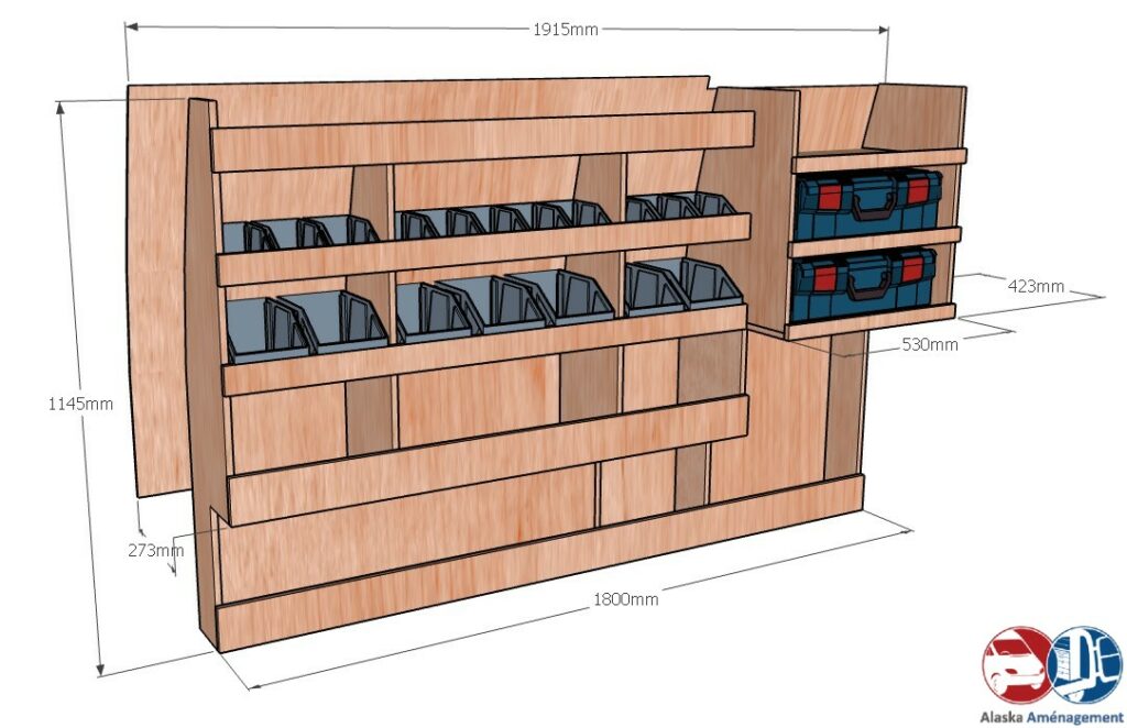 CADDY IV L2 APL KRMG DC001 COTES - Aménagement Utilitaire Île-de-France & Livraison