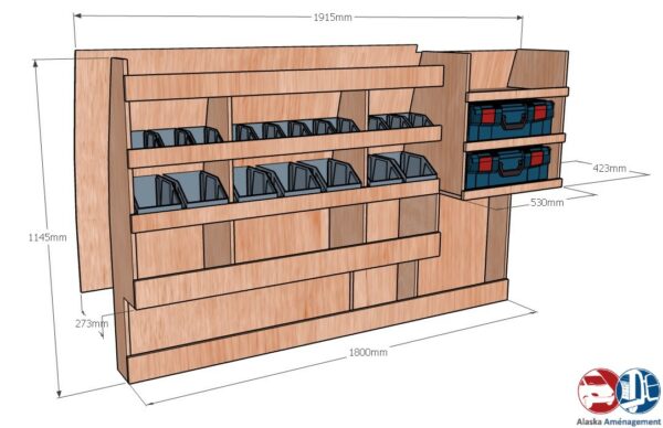 CADDY IV L2 APL KRMG DC001 COTES - Aménagement Utilitaire Île-de-France & Livraison