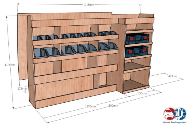 CADDY IV L2 APL KRMG001 COTES - Aménagement Utilitaire Île-de-France & Livraison