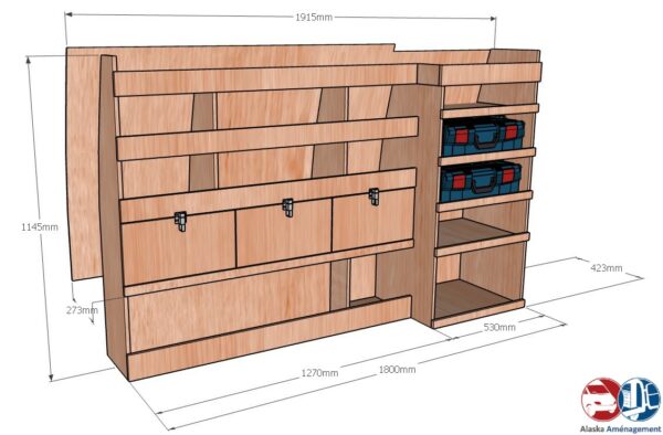 CADDY IV L2 APL KRMG002 COTES - Aménagement Utilitaire Île-de-France & Livraison