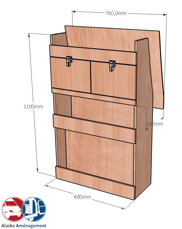 Meuble latéral Droite KRD102-N - vue 3