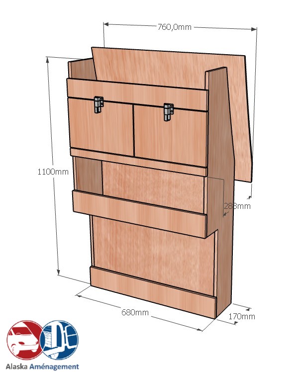 Meuble latéral Droite KRD-DC102-N - vue 3