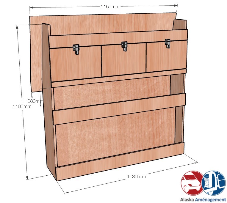 Meuble latéral Gauche KRG002-N - vue 3