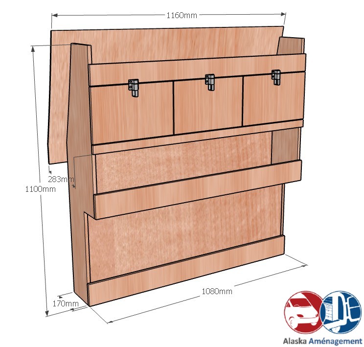 Meuble latéral Gauche KRG-DC002-N - vue 3