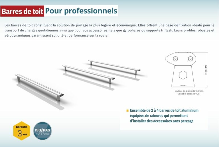 Barre de toit ALUMINIUM - vue 3