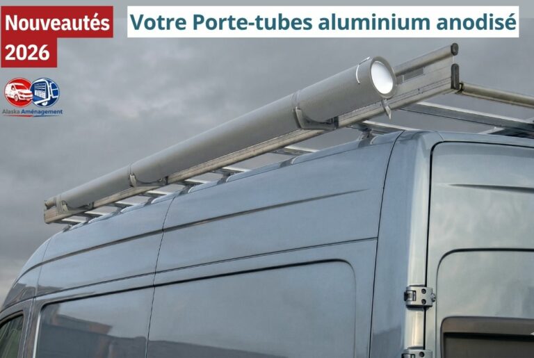 Porte-tubes aluminium anodisé - vue 1